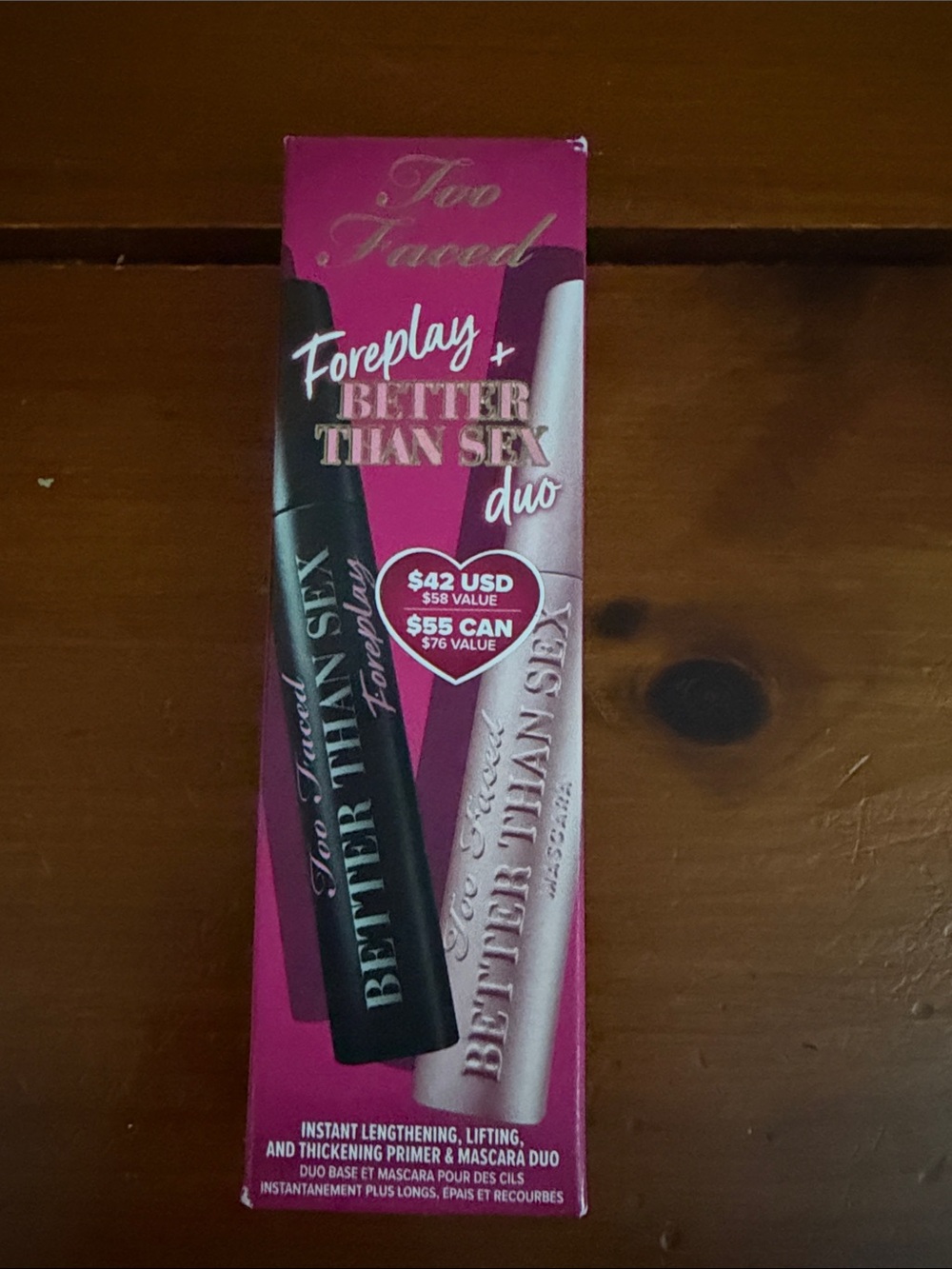 Too Faced Better Than Sex Duo Mascara & Primer - Black & Pink Packaging